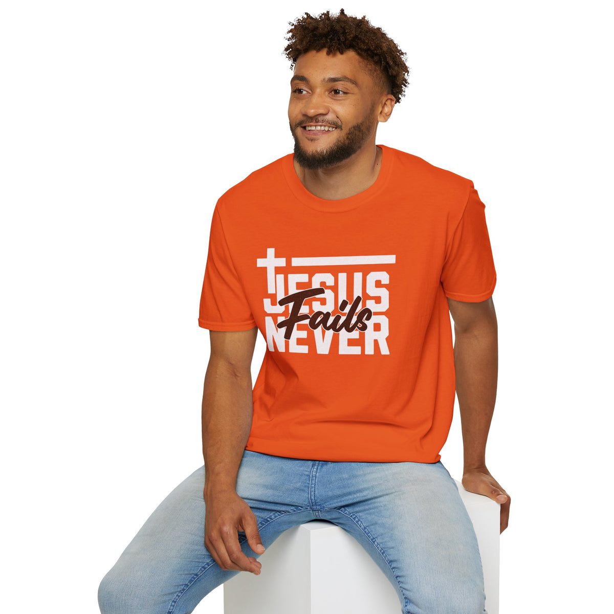 "Jesus Never Fails” Unisex T-Shirt - Broke & Dreamin' T-Shirts