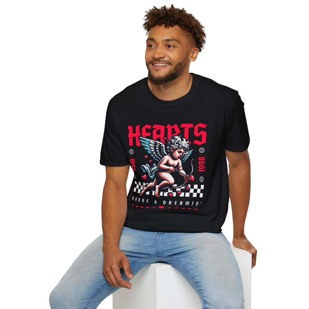 "Hearts” Unisex T-Shirt - Broke & Dreamin' T-Shirts