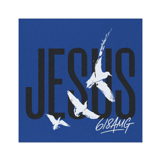 "Jesus x 618AMG” Blue Car Magnet - Broke & Dreamin' Magnets