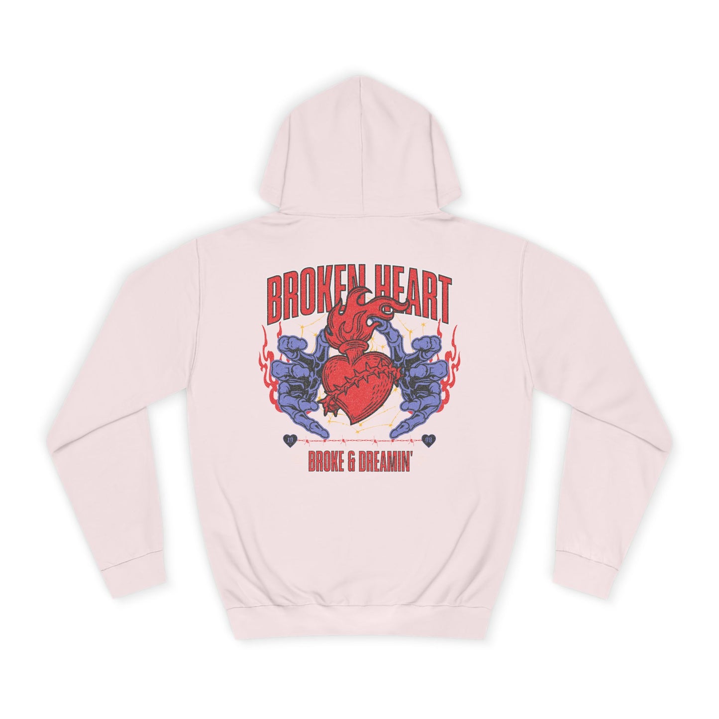 "Heartless" Unisex College Hoodie - Broke & Dreamin' Hoodies