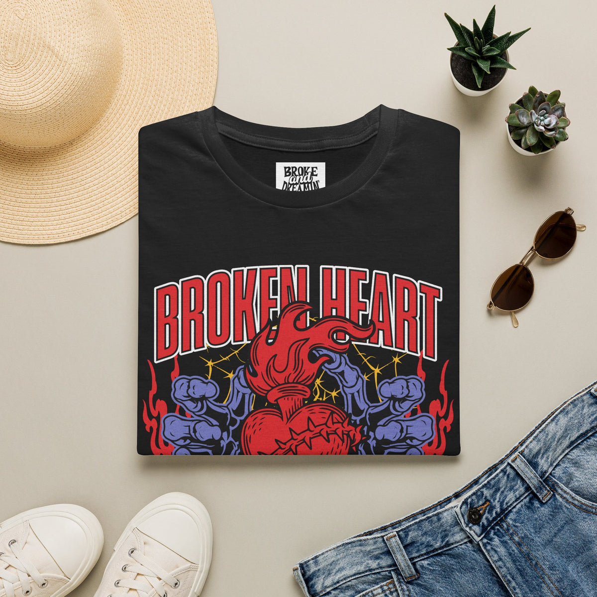 “Broken Heart” Unisex T-Shirt - Broke & Dreamin' T-Shirts
