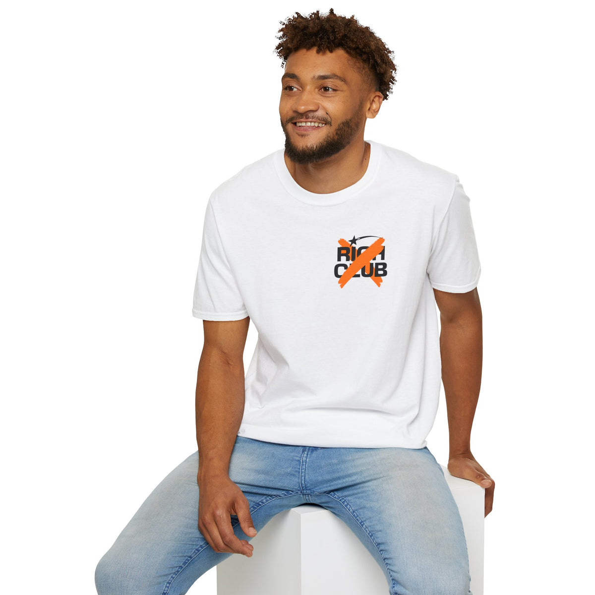 "Rich Club" Orange Logo Unisex T-Shirt - Broke & Dreamin' T-Shirts