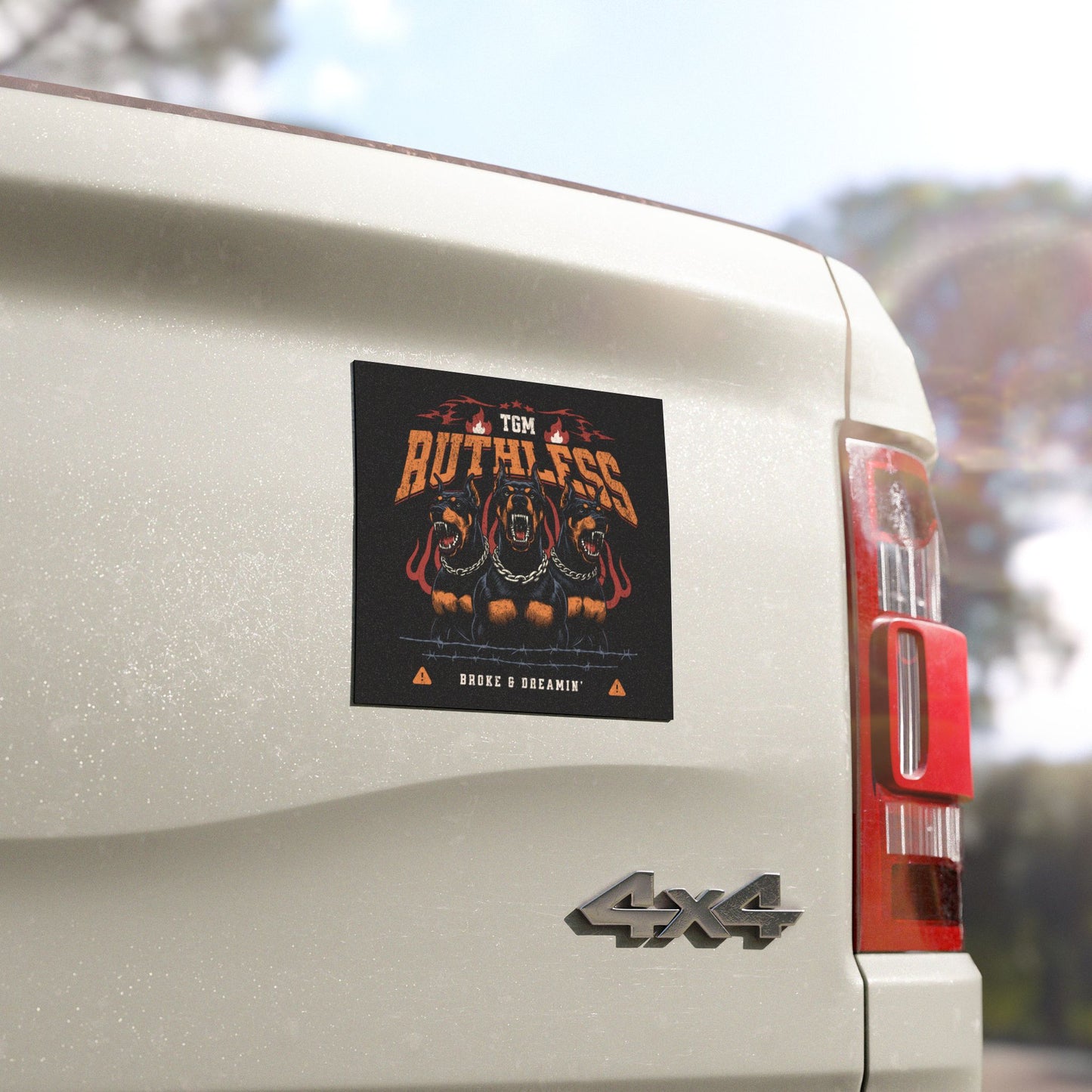 "TGM Ruthless” Car Magnet - Broke & Dreamin' Magnets