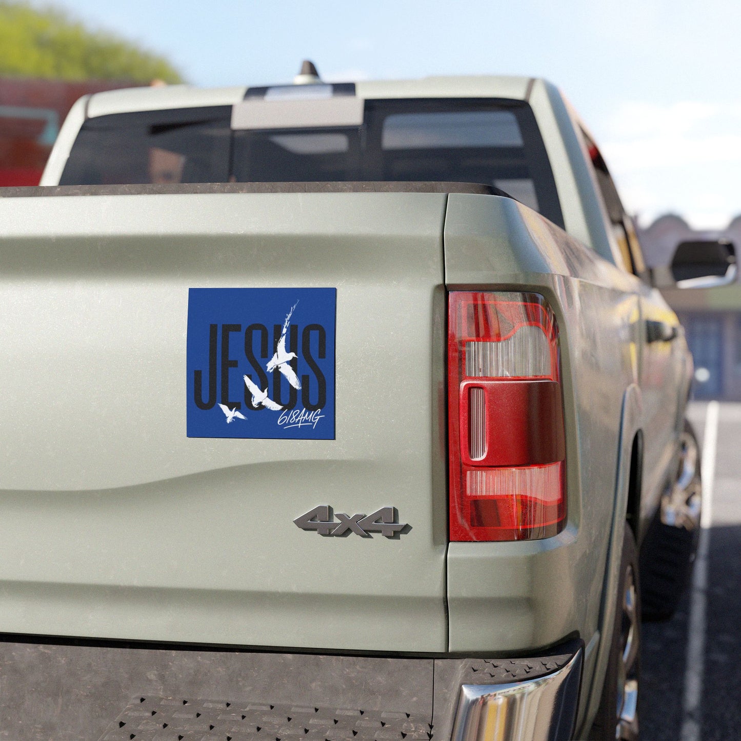 "Jesus x 618AMG” Blue Car Magnet - Broke & Dreamin' Magnets