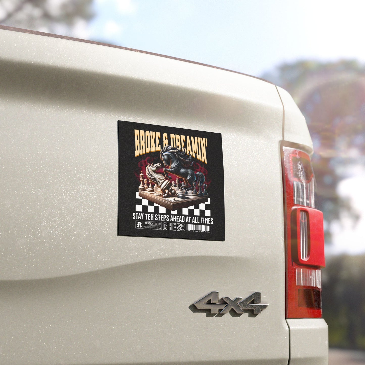 "Ten Steps Ahead” Car Magnet - Broke & Dreamin' Magnets