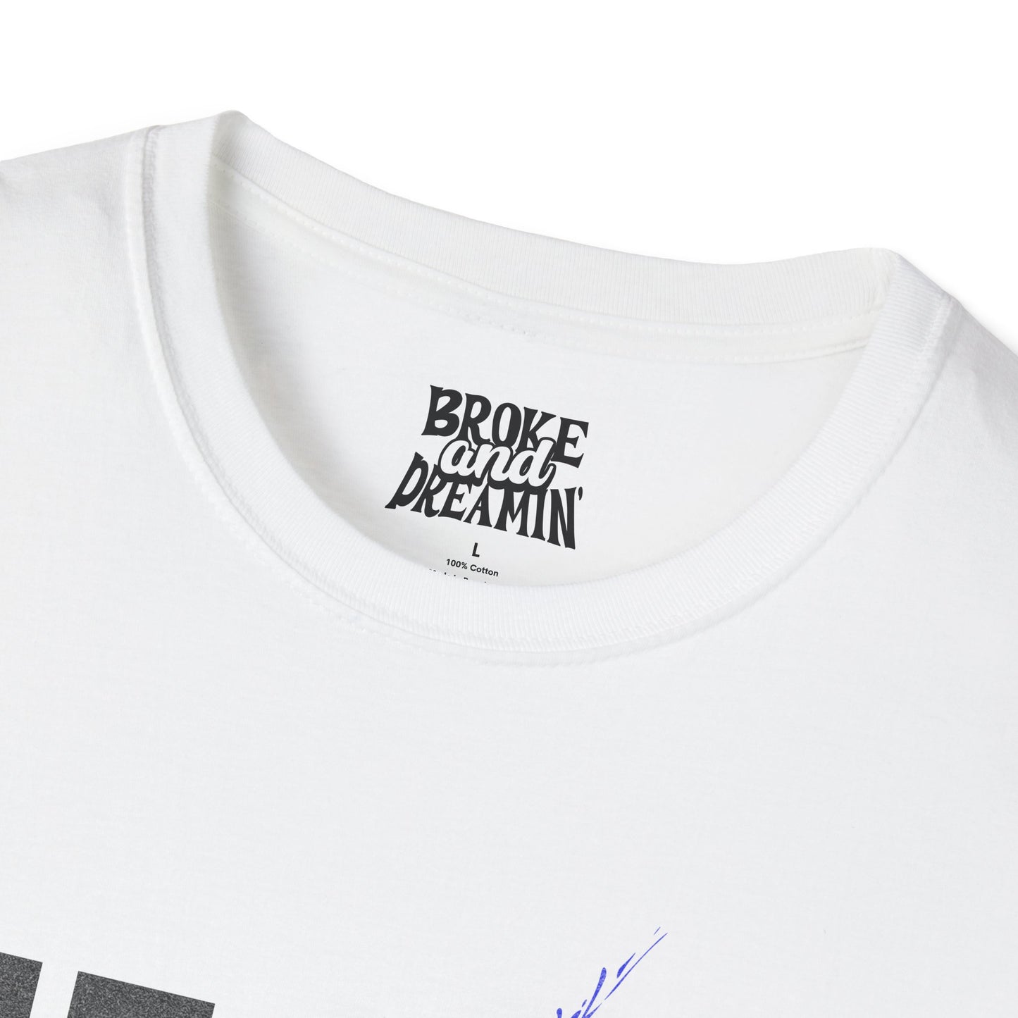 "Jesus Blue Logo” Unisex T-Shirt - Broke & Dreamin' T-Shirts