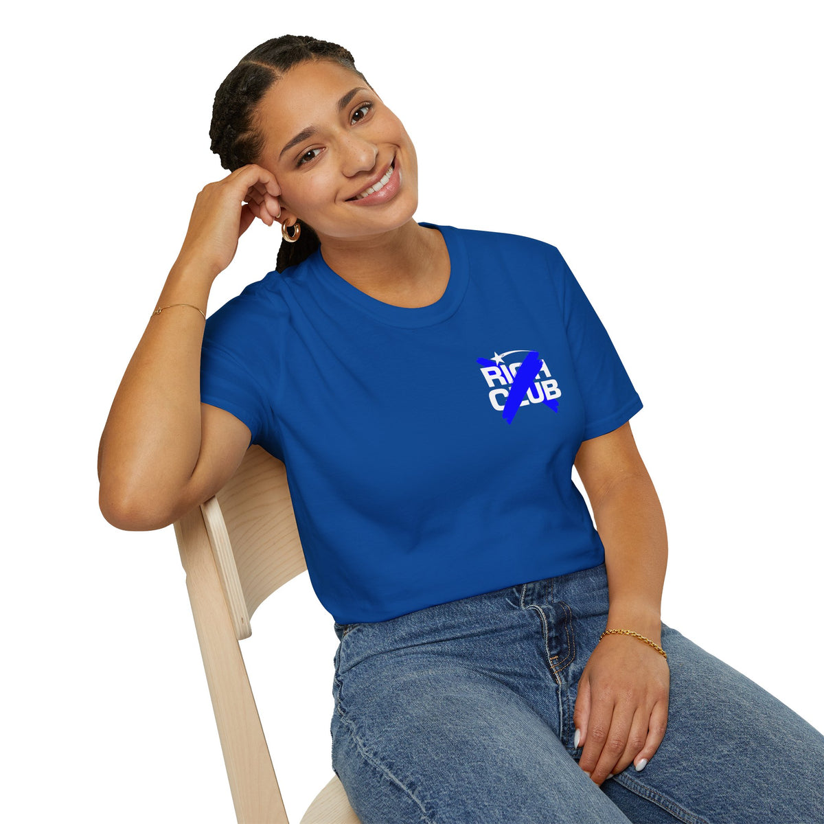 "Rich Club" Blue Logo Unisex T-Shirt - Broke & Dreamin' T-Shirts
