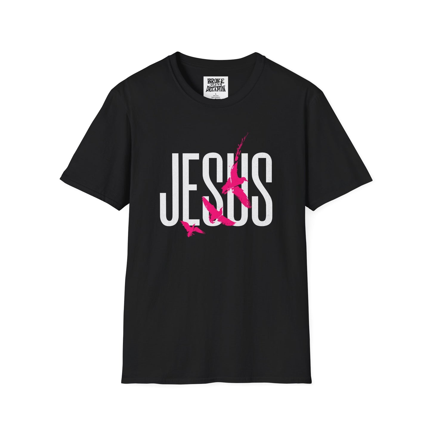 "Jesus Pink Logo” Unisex T-Shirt - Broke & Dreamin' T-Shirts