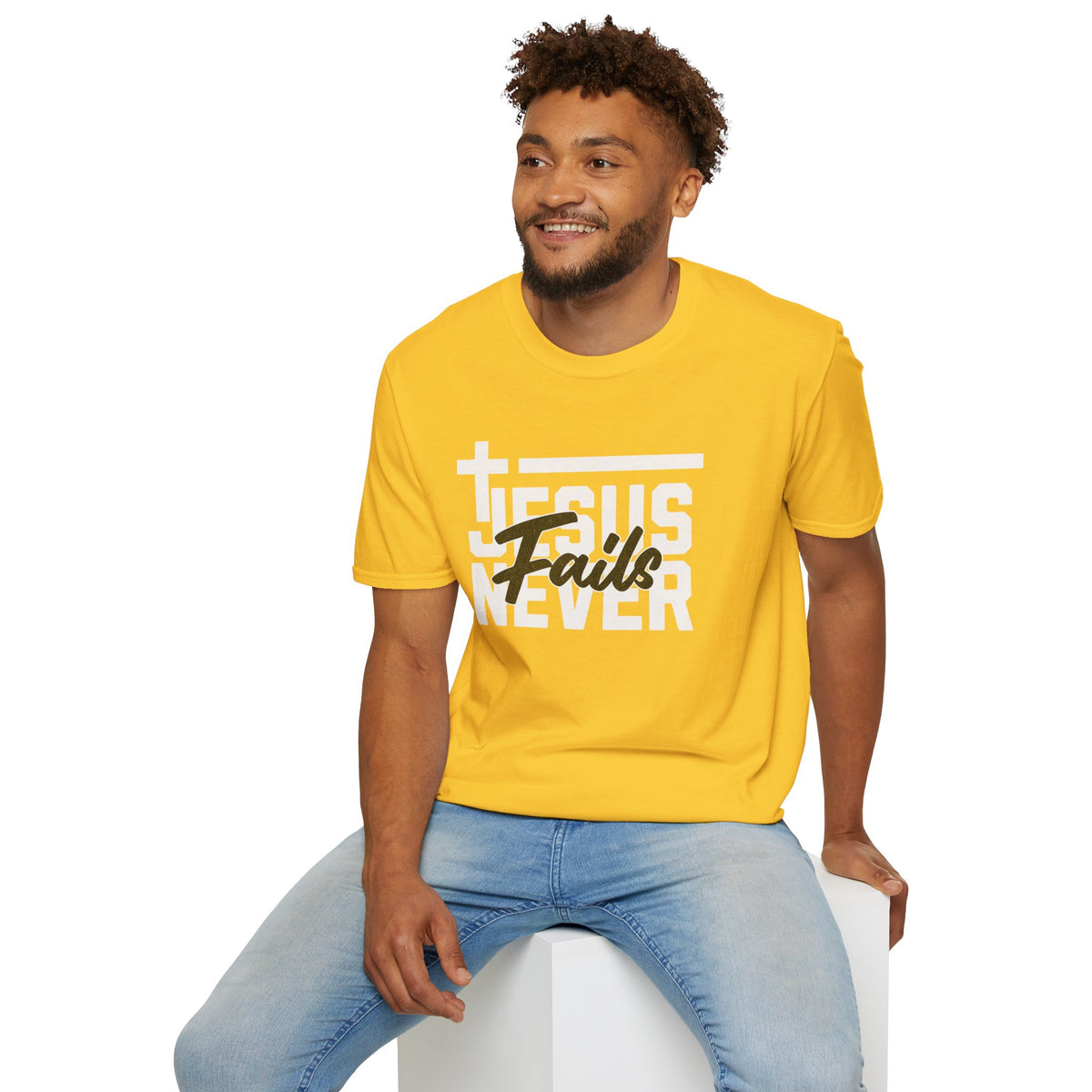 "Jesus Never Fails” Unisex T-Shirt - Broke & Dreamin' T-Shirts
