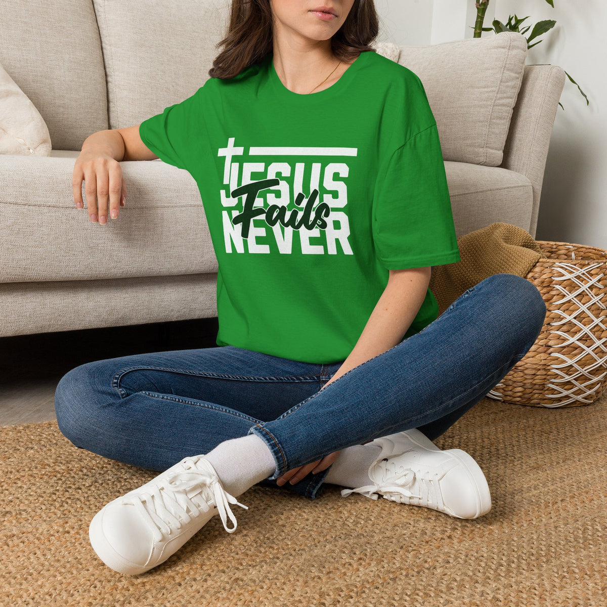 "Jesus Never Fails” Unisex T-Shirt - Broke & Dreamin' T-Shirts