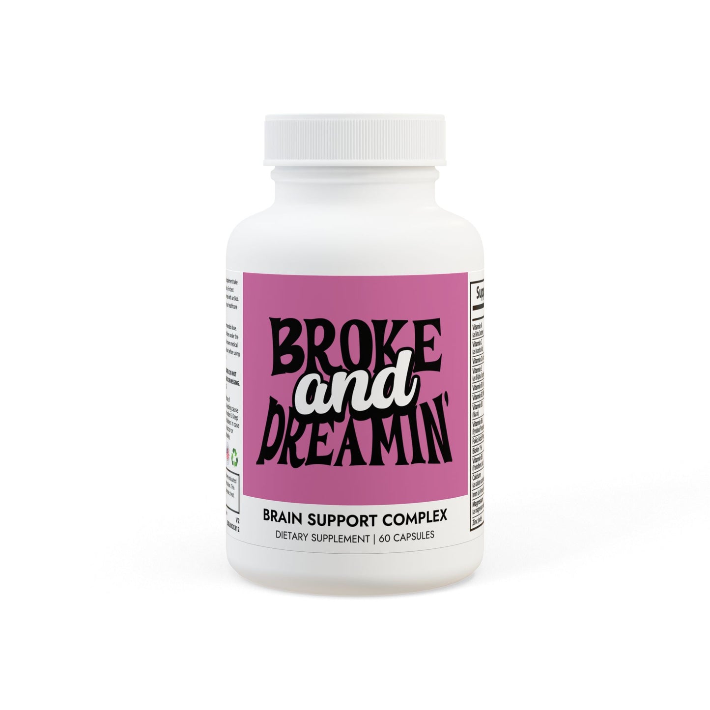 Brain Support Complex Supplement (60 Capsules) - Broke & Dreamin' Supplements
