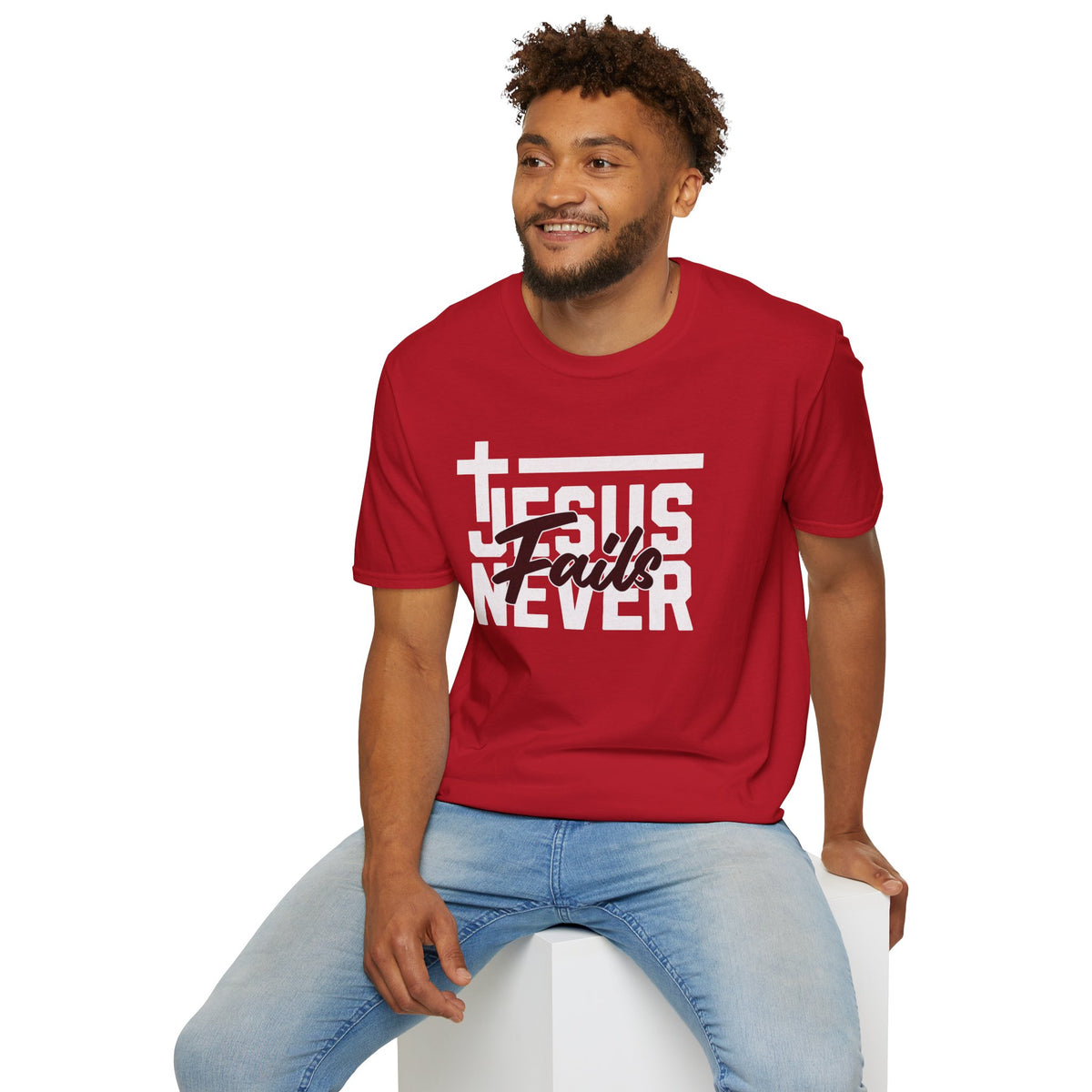 "Jesus Never Fails” Unisex T-Shirt - Broke & Dreamin' T-Shirts