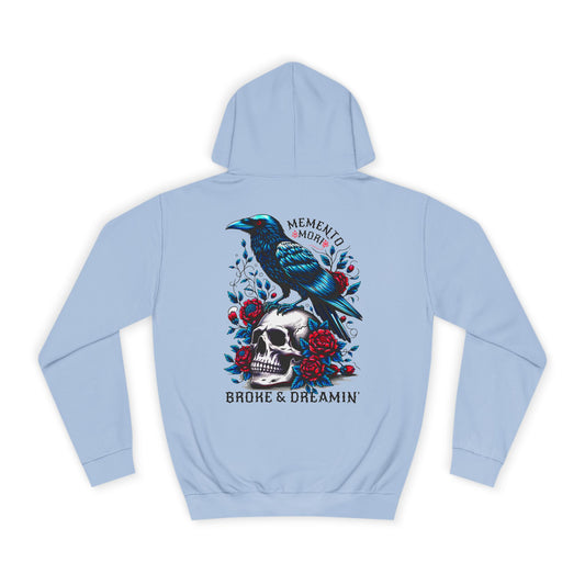 "Memento Mori" Unisex College Hoodie - Broke & Dreamin' Hoodies