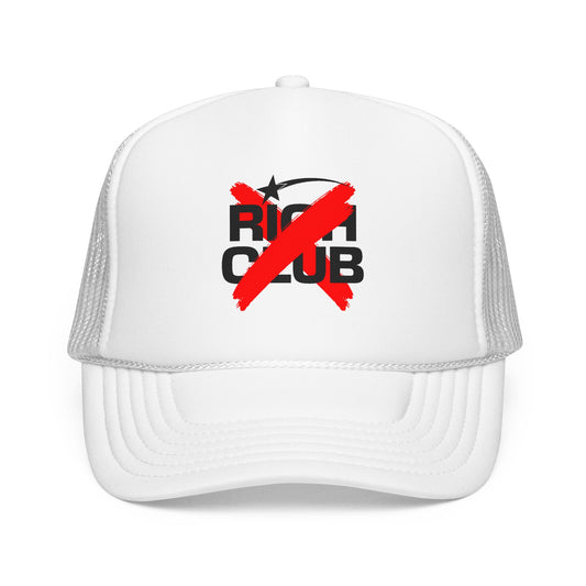 "Rich Club" Red Logo Unisex Foam Trucker Hat - Broke and Dreamin' Hats