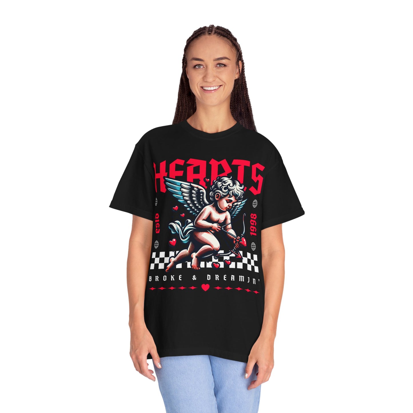 “Hearts” Unisex T-Shirt - Broke & Dreamin' T-Shirts