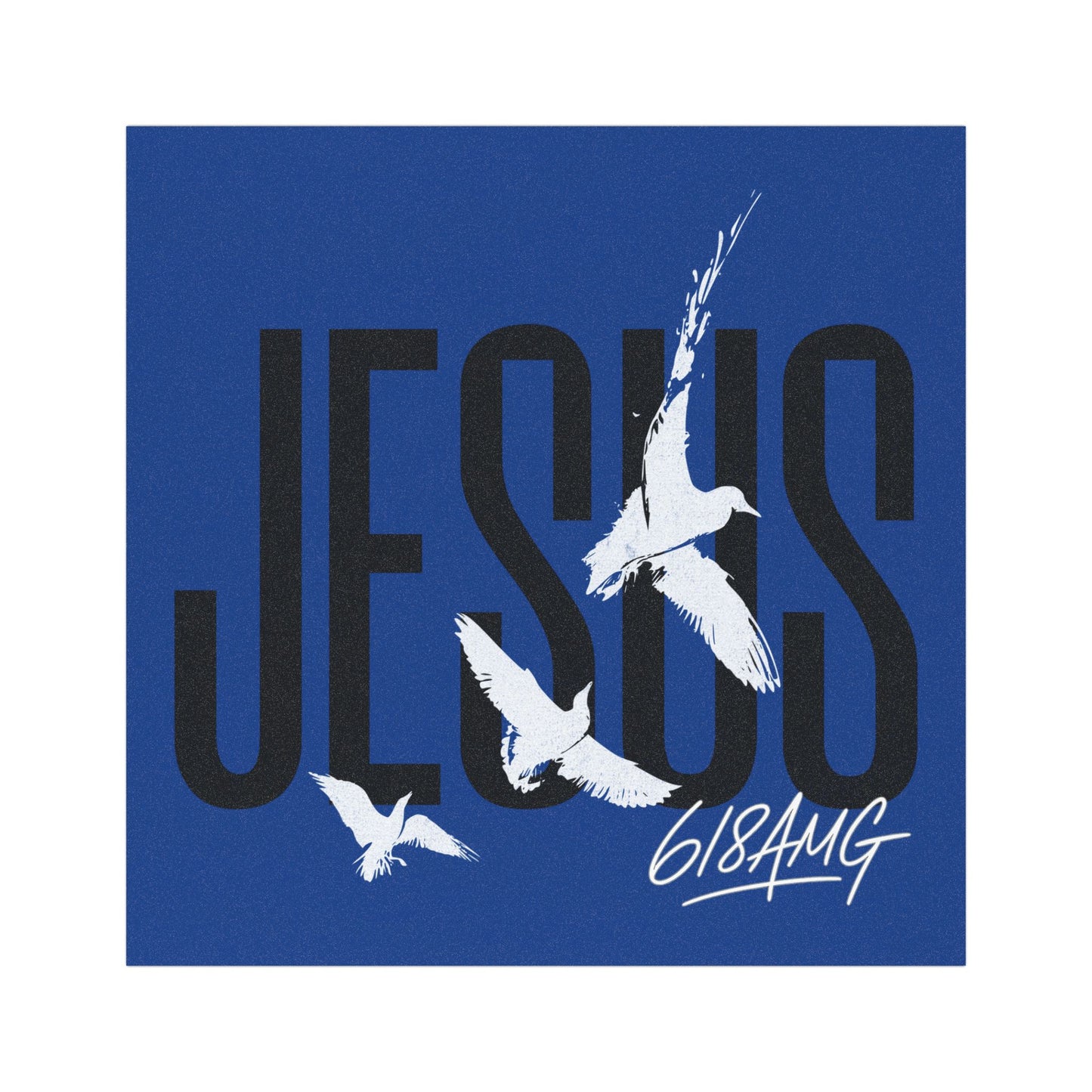 "Jesus x 618AMG” Blue Car Magnet - Broke & Dreamin' Magnets
