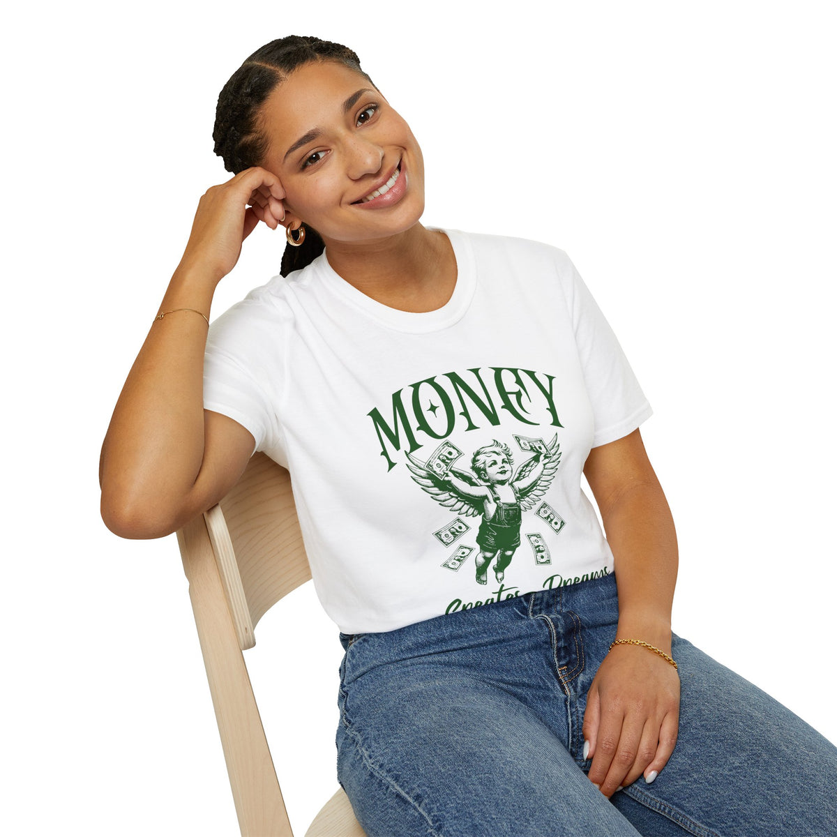 "Money Creates Dreams” Unisex T-Shirt - Broke & Dreamin' T-Shirts