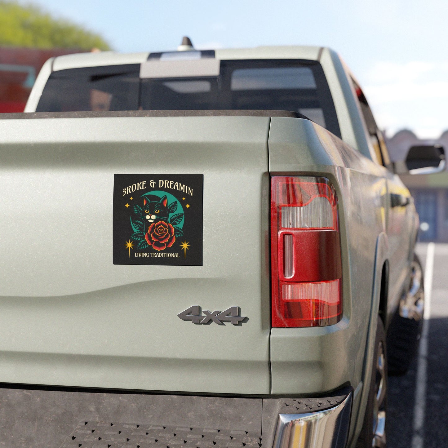 "Living Traditional” Car Magnet - Broke & Dreamin' Magnets