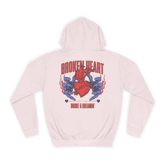 "Heartless" Unisex College Hoodie - Broke & Dreamin' Hoodies