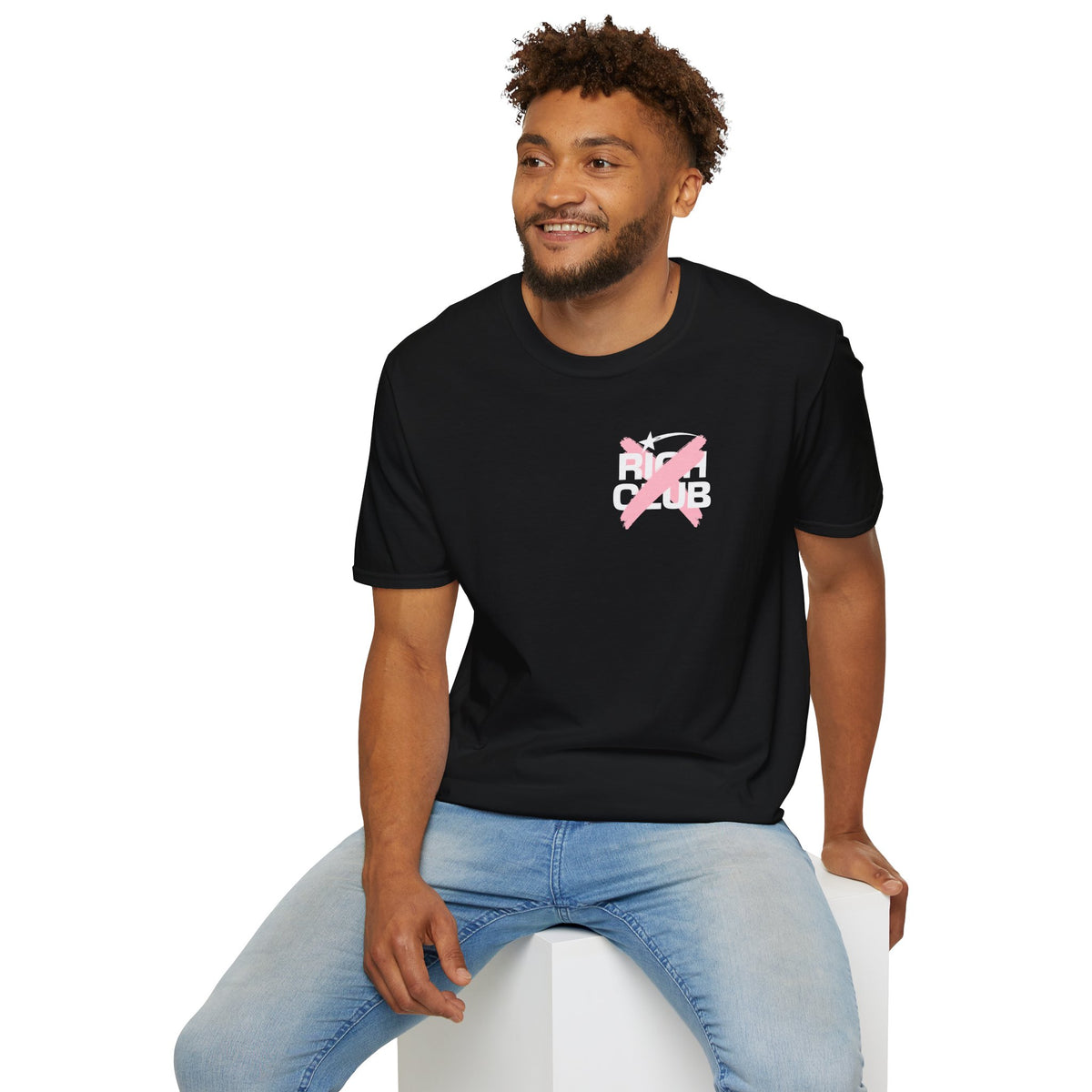 "Rich Club" Pink Logo Unisex T-Shirt - Broke & Dreamin' T-Shirts