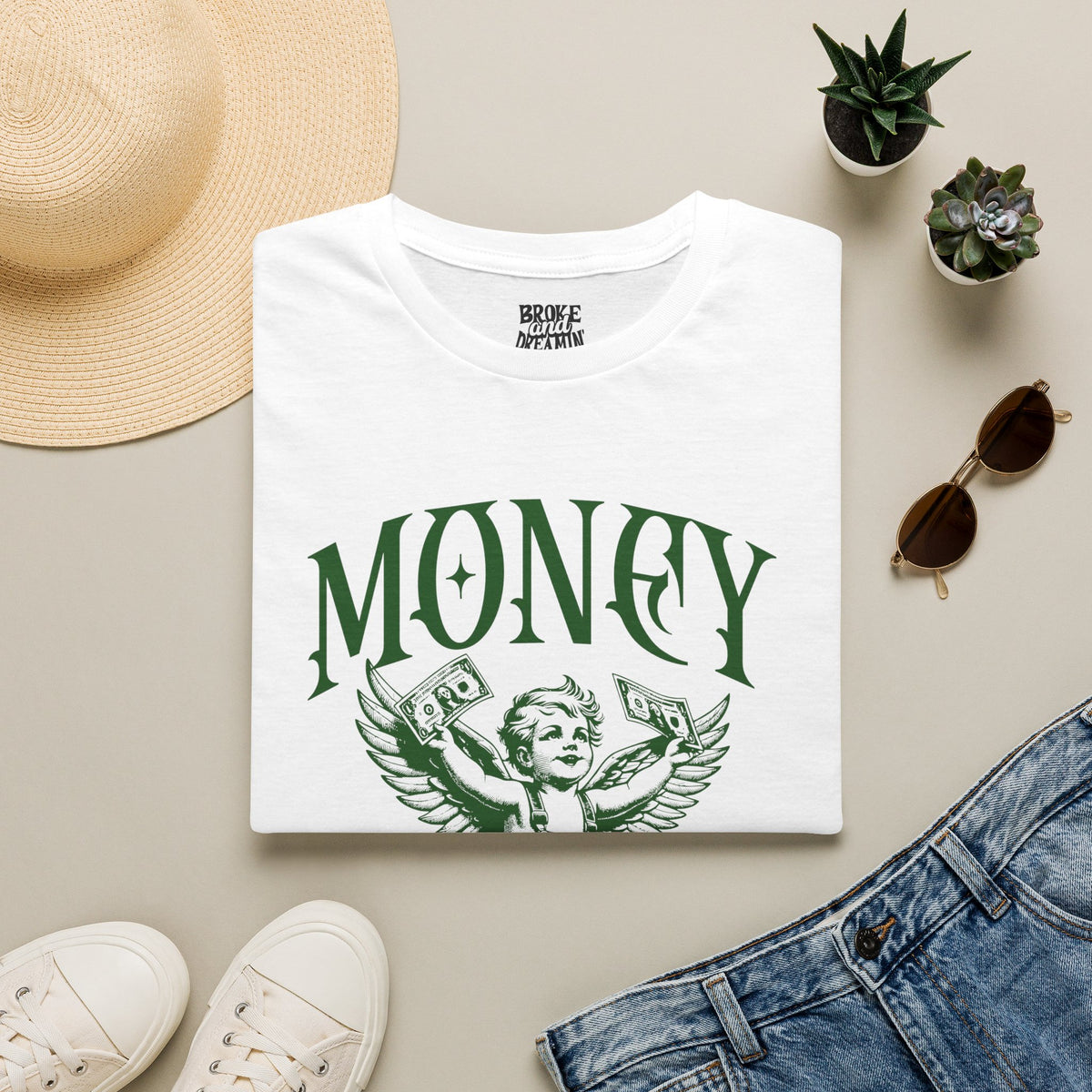 "Money Creates Dreams” Unisex T-Shirt - Broke & Dreamin' T-Shirts