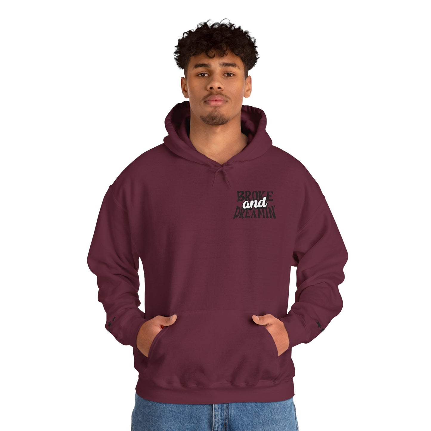 "Jesus x 618AMG" Unisex College Hoodie - Broke & Dreamin' Hoodies