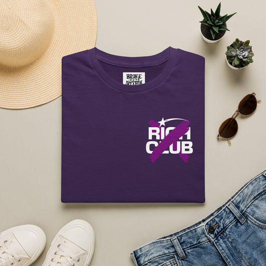 "Rich Club" Purple Logo Unisex T-Shirt - Broke & Dreamin' T-Shirts
