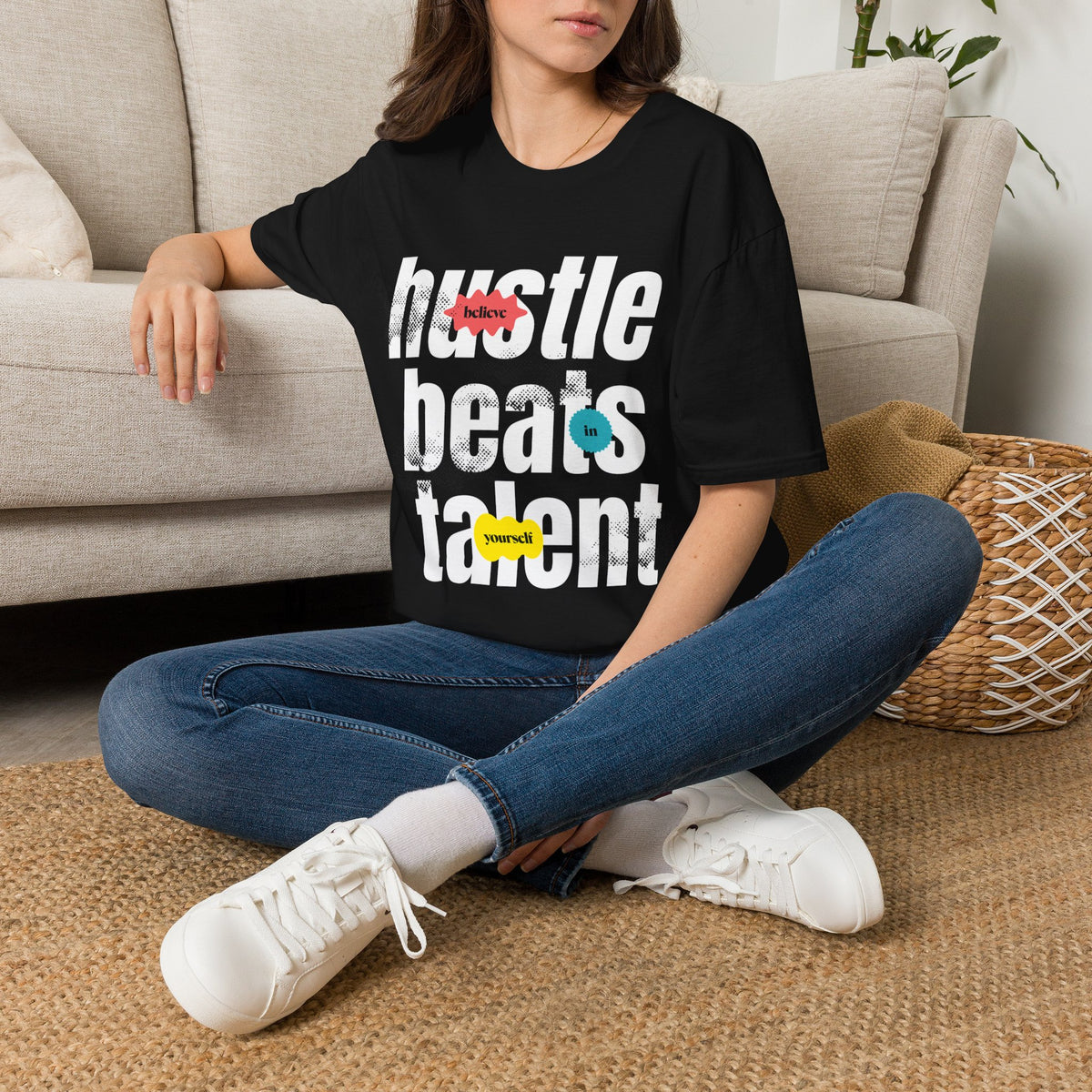 "Hustle Beats Talent” Unisex T-Shirt - Broke & Dreamin' T-Shirts