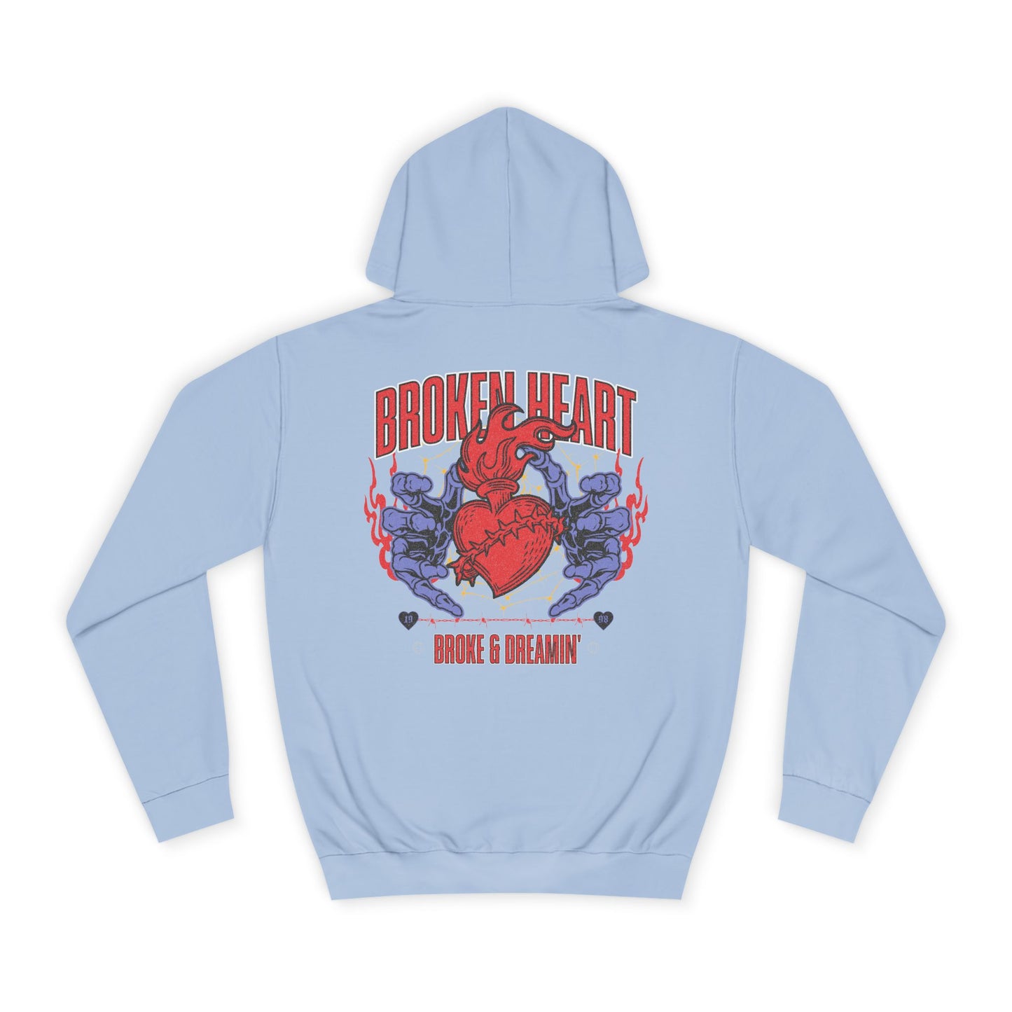 "Heartless" Unisex College Hoodie - Broke & Dreamin' Hoodies