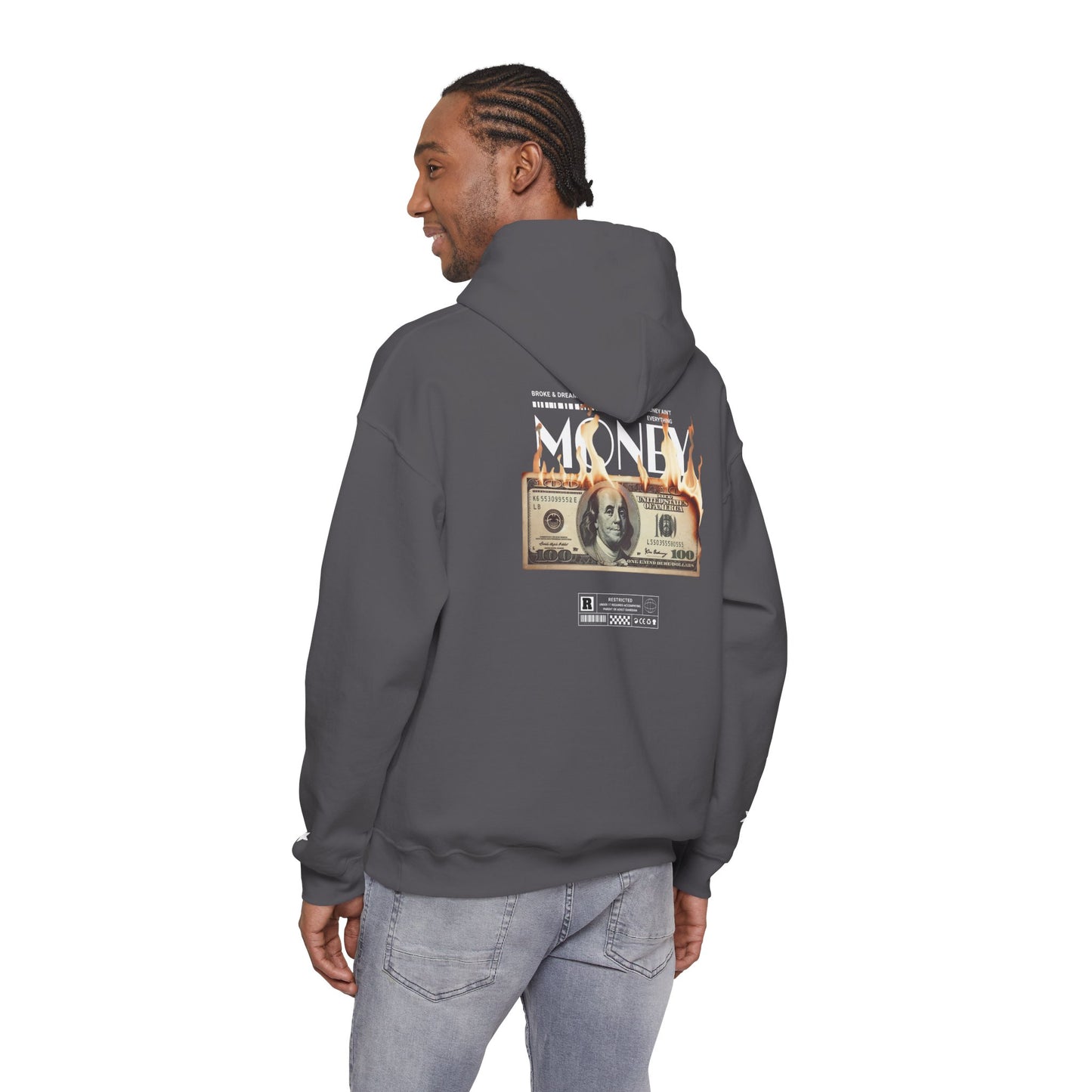 "Money Ain't Everything" Unisex College Hoodie - Broke & Dreamin' Hoodies