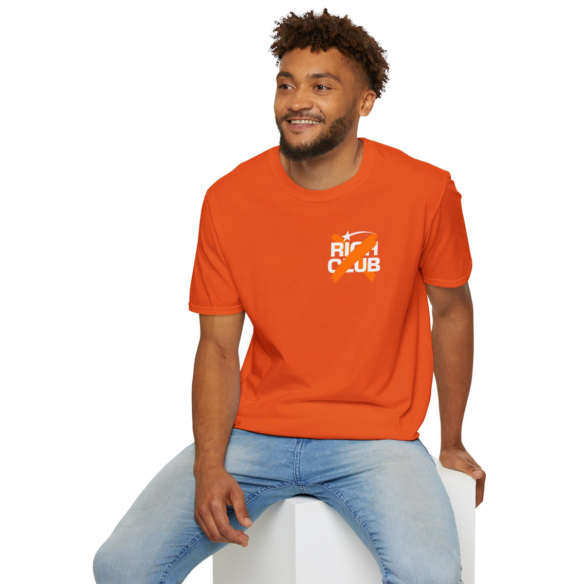 "Rich Club" Orange Logo Unisex T-Shirt - Broke & Dreamin' T-Shirts