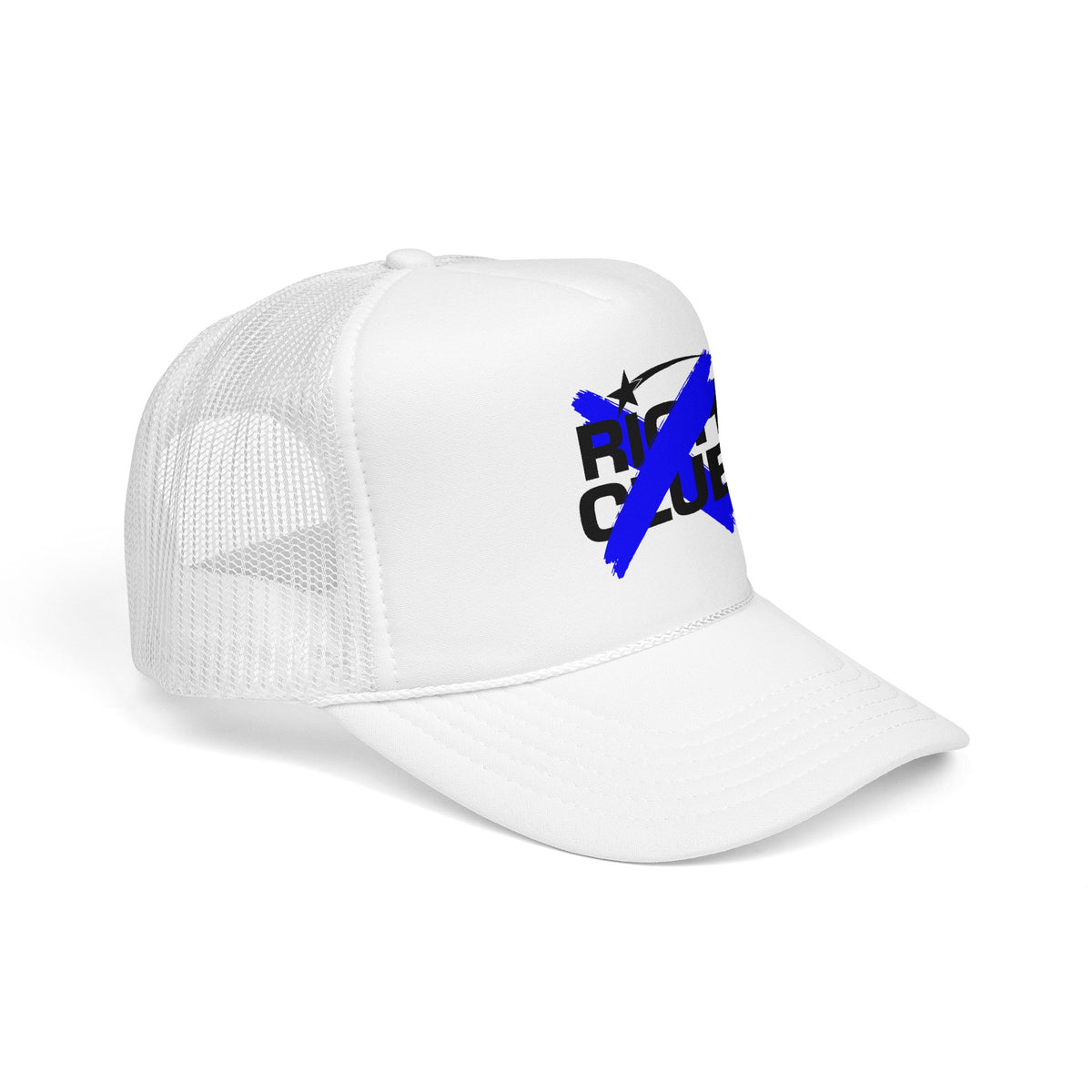 "Rich Club" Blue Logo Unisex Foam Trucker Hat - Broke and Dreamin' Hats