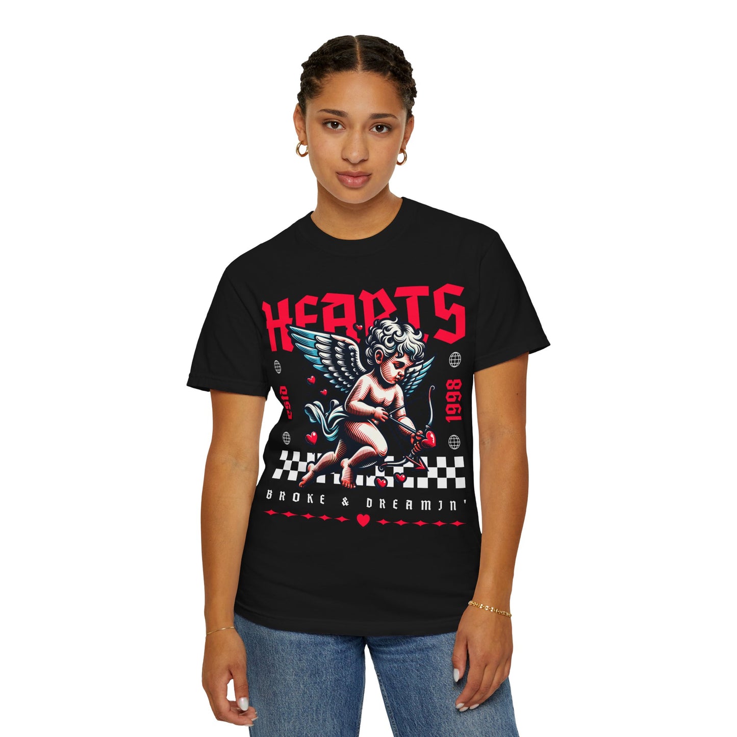 “Hearts” Unisex T-Shirt - Broke & Dreamin' T-Shirts