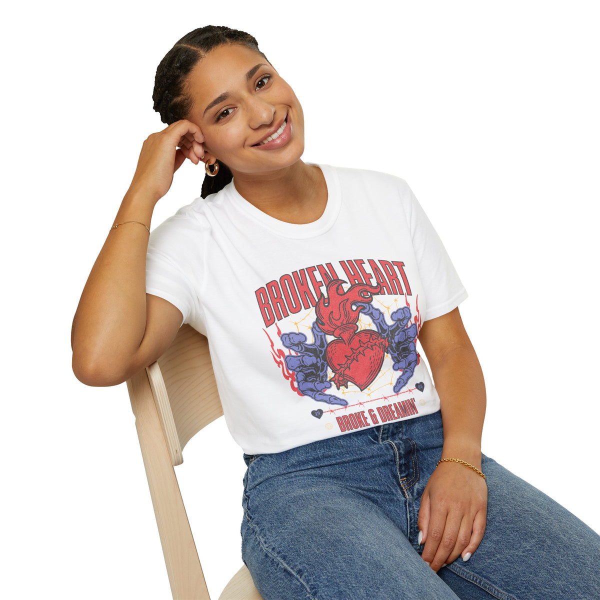“Broken Heart” Unisex T-Shirt - Broke & Dreamin' T-Shirts