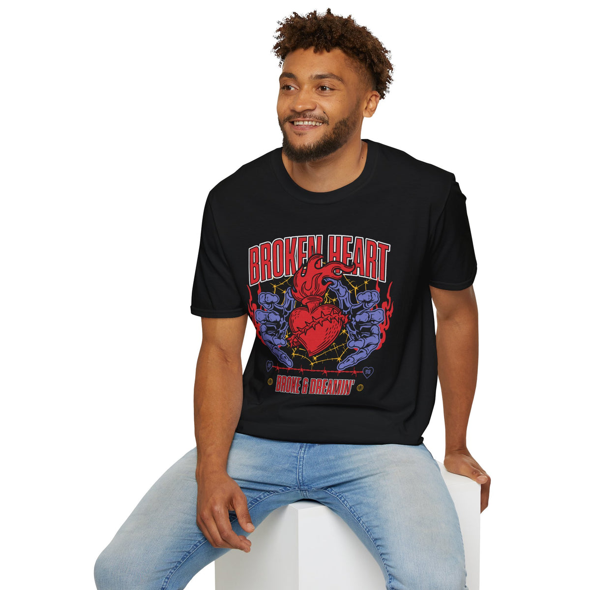 “Broken Heart” Unisex T-Shirt - Broke & Dreamin' T-Shirts