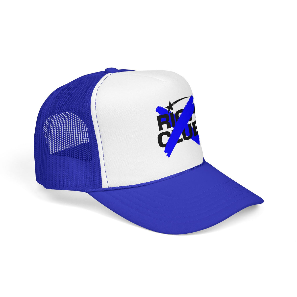 "Rich Club" Blue Logo Unisex Foam Trucker Hat - Broke and Dreamin' Hats
