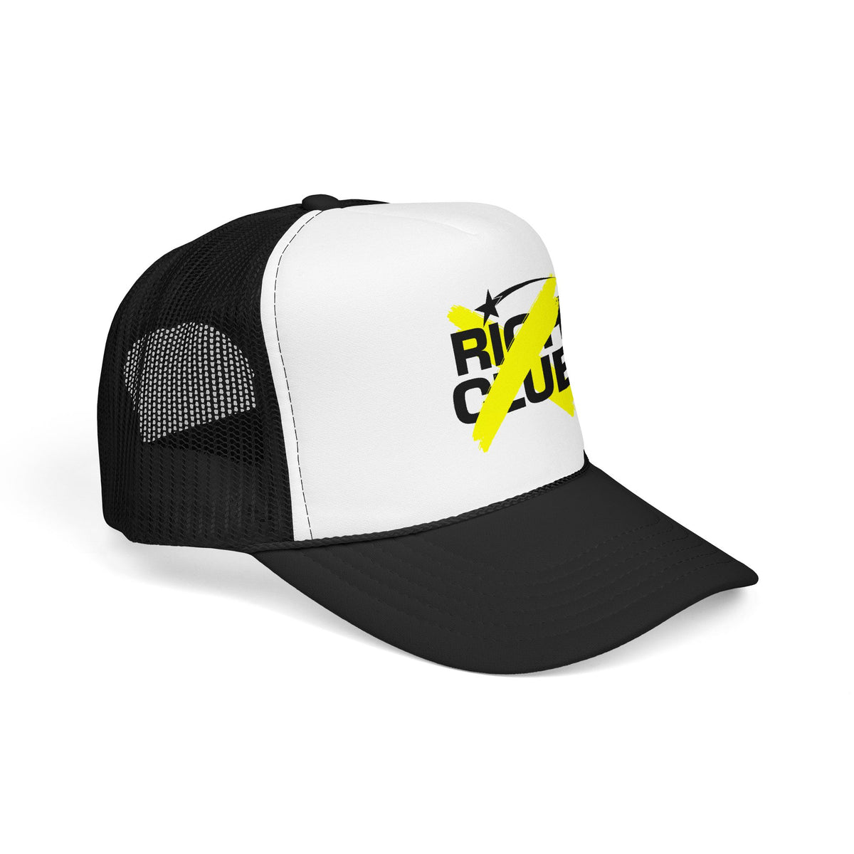 "Rich Club" Yellow Logo Unisex Foam Trucker Hat - Broke and Dreamin' Hats