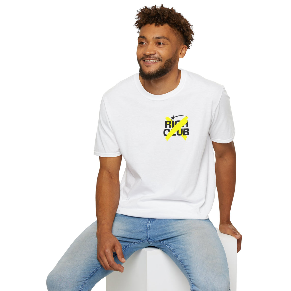 "Rich Club" Yellow Logo Unisex T-Shirt - Broke & Dreamin' T-Shirts