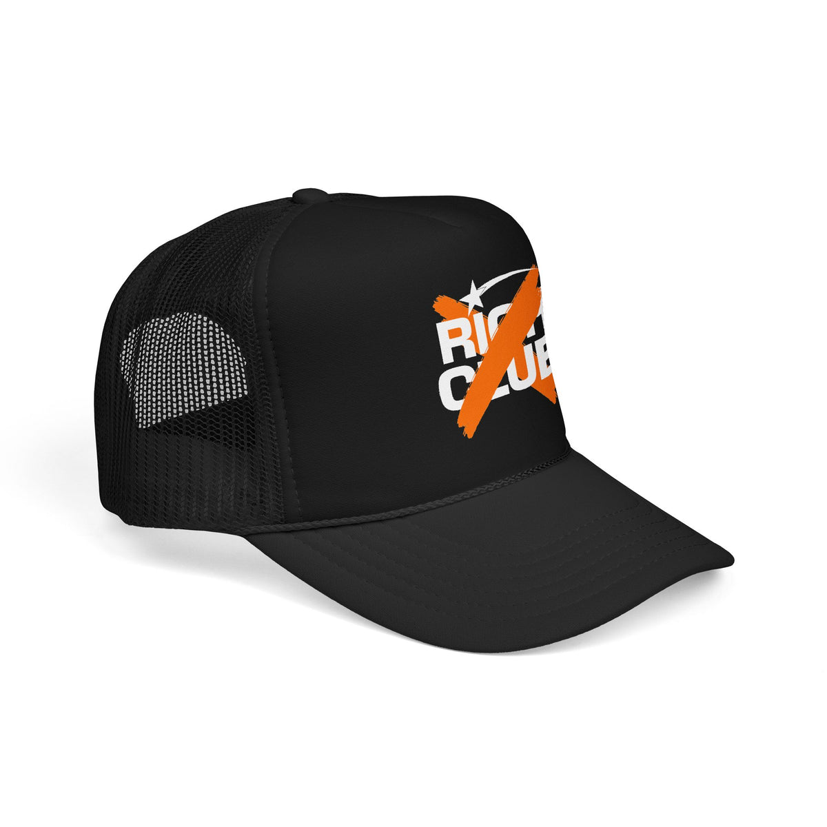 "Rich Club" Orange Logo Unisex Foam Trucker Hat - Broke and Dreamin' Hats