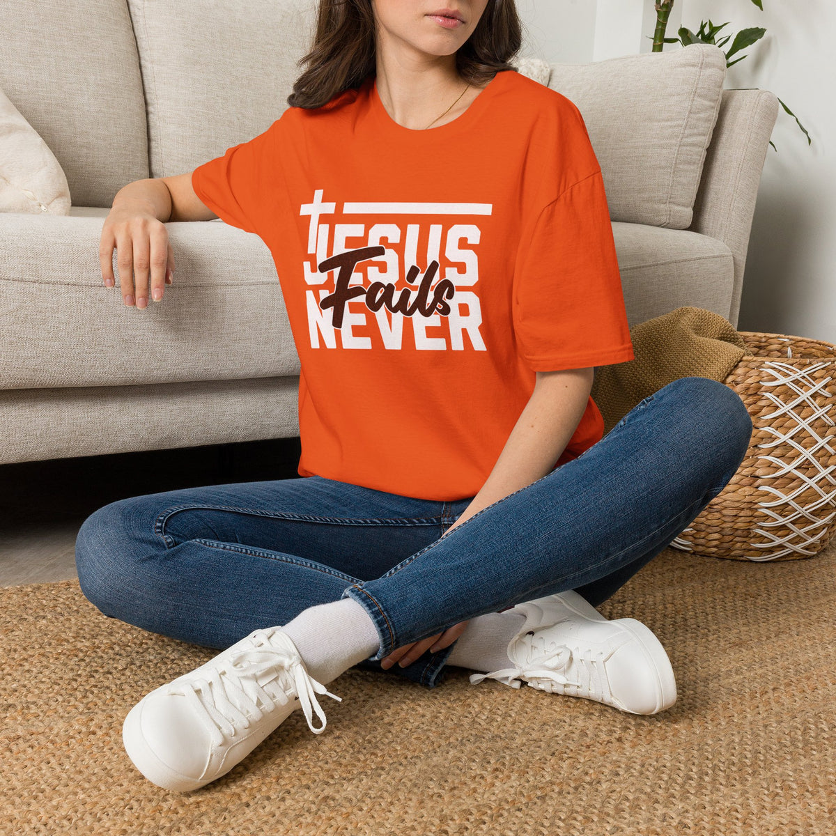"Jesus Never Fails” Unisex T-Shirt - Broke & Dreamin' T-Shirts