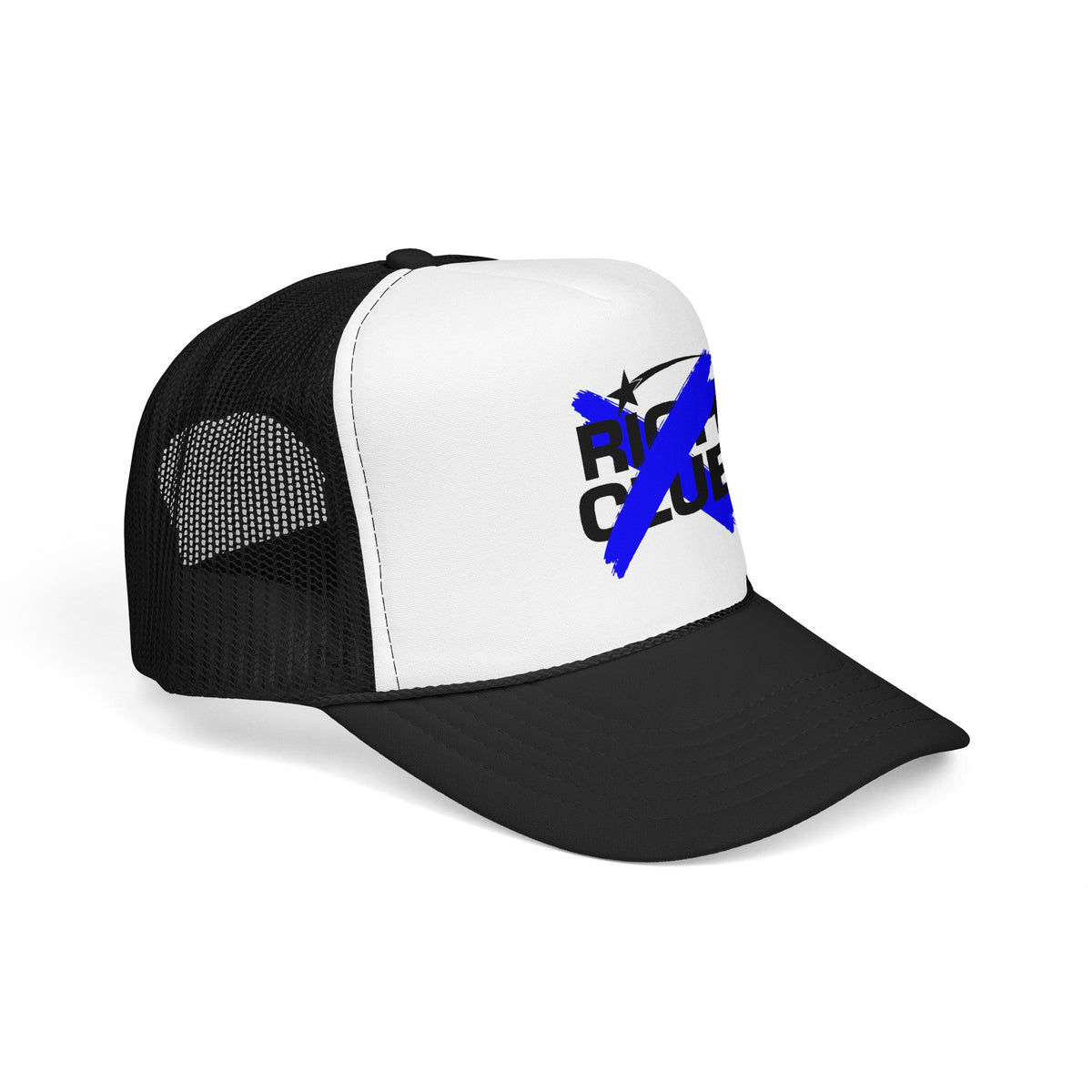 "Rich Club" Blue Logo Unisex Foam Trucker Hat - Broke and Dreamin' Hats