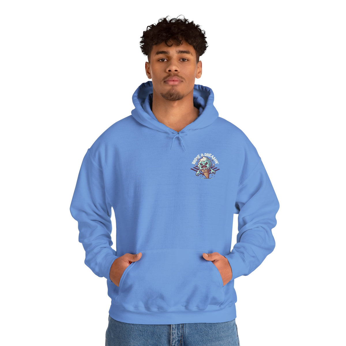 "Frost Bite" Unisex College Hoodie - Broke & Dreamin' Hoodies