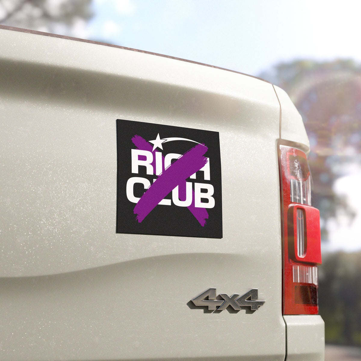 "Rich Club” Purple Logo Car Magnet - Broke & Dreamin' Magnets