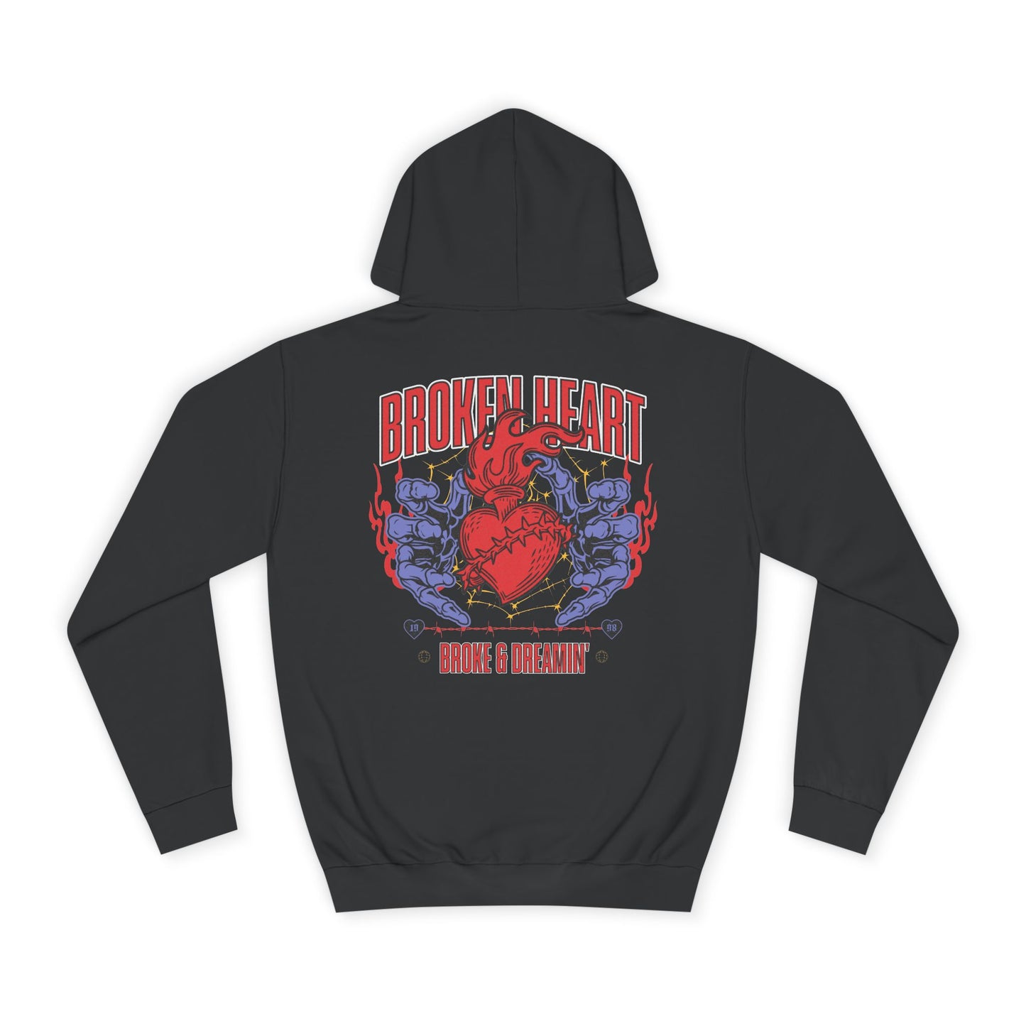 "Heartless" Unisex College Hoodie - Broke & Dreamin' Hoodies