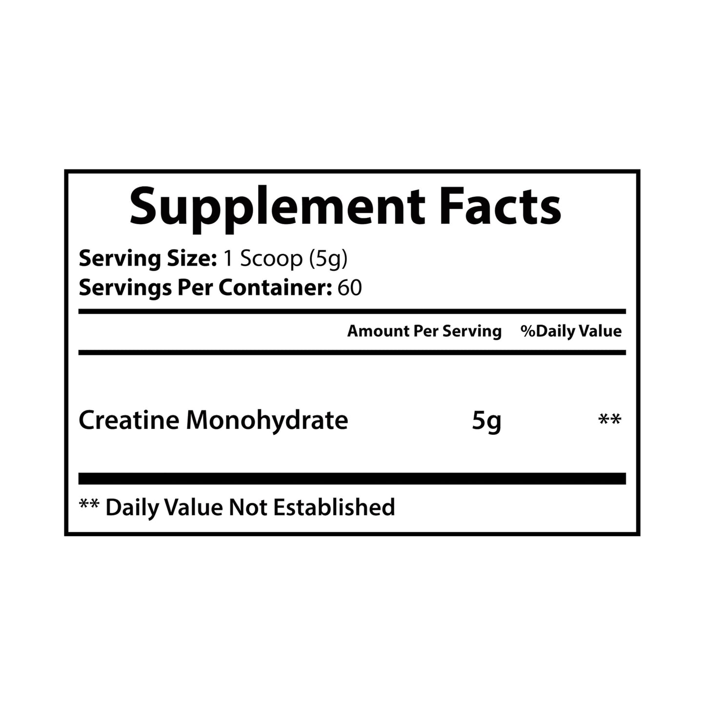 Creatine Monohydrate Supplement (300g, 10.58oz) - Broke & Dreamin' Supplements