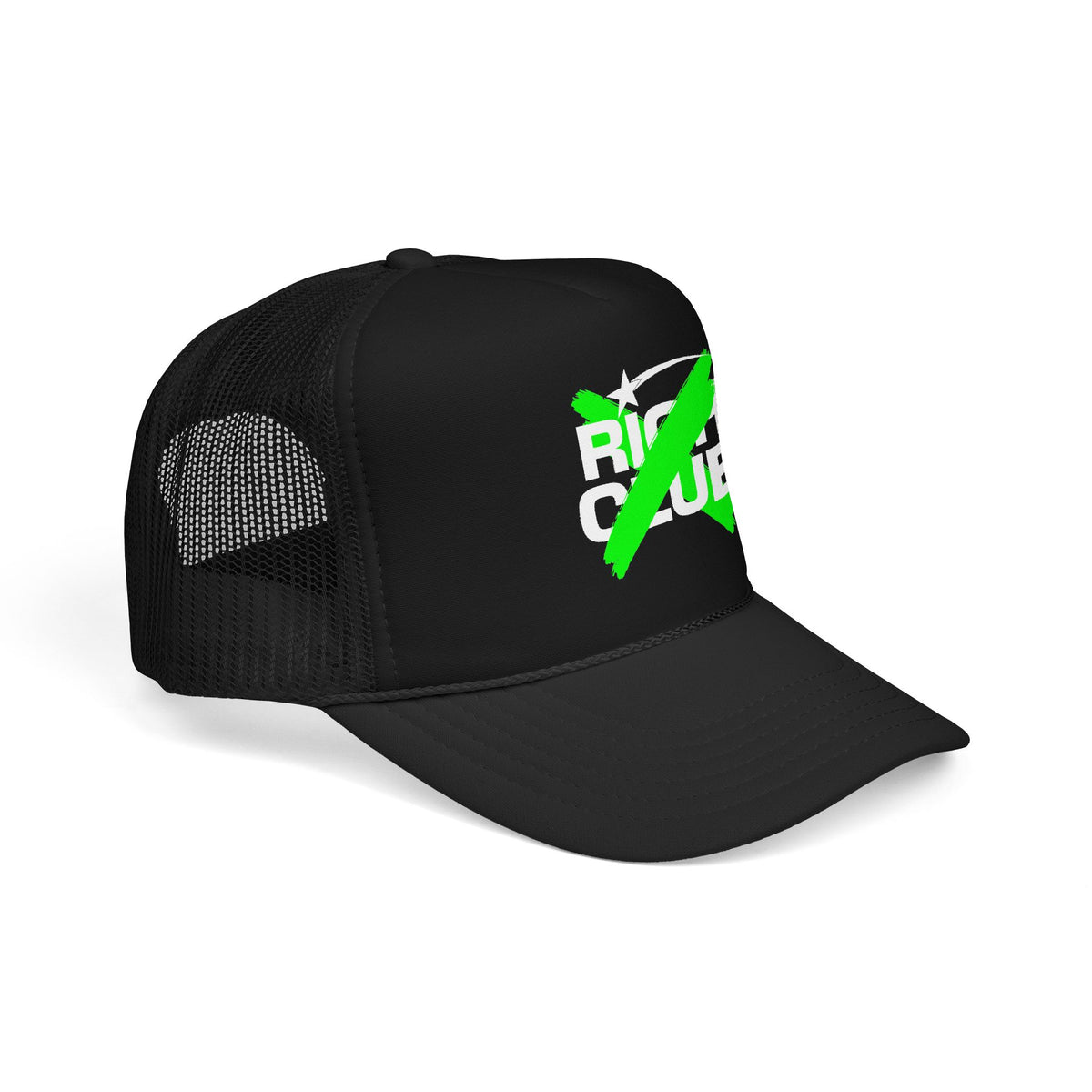 "Rich Club" Green Logo Unisex Foam Trucker Hat - Broke and Dreamin' Hats