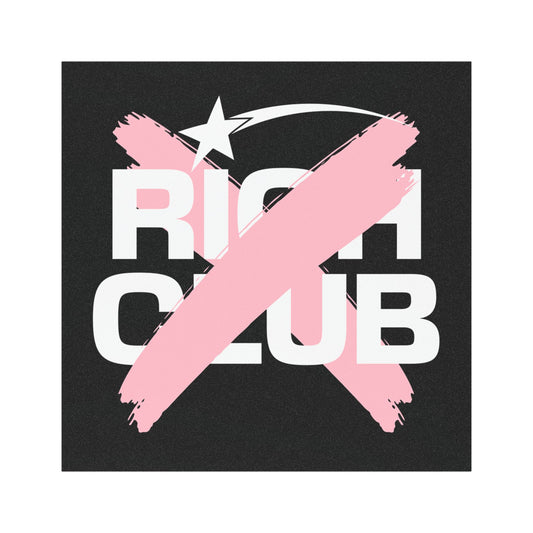 "Rich Club” Pink Logo Car Magnet - Broke & Dreamin' Magnets