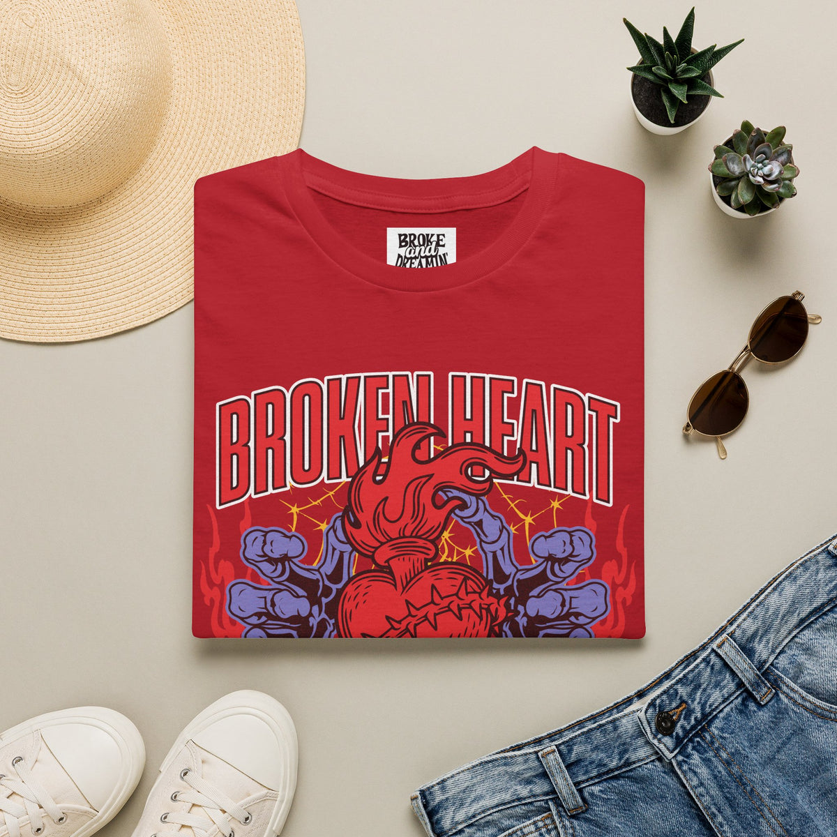 “Broken Heart” Unisex T-Shirt - Broke & Dreamin' T-Shirts