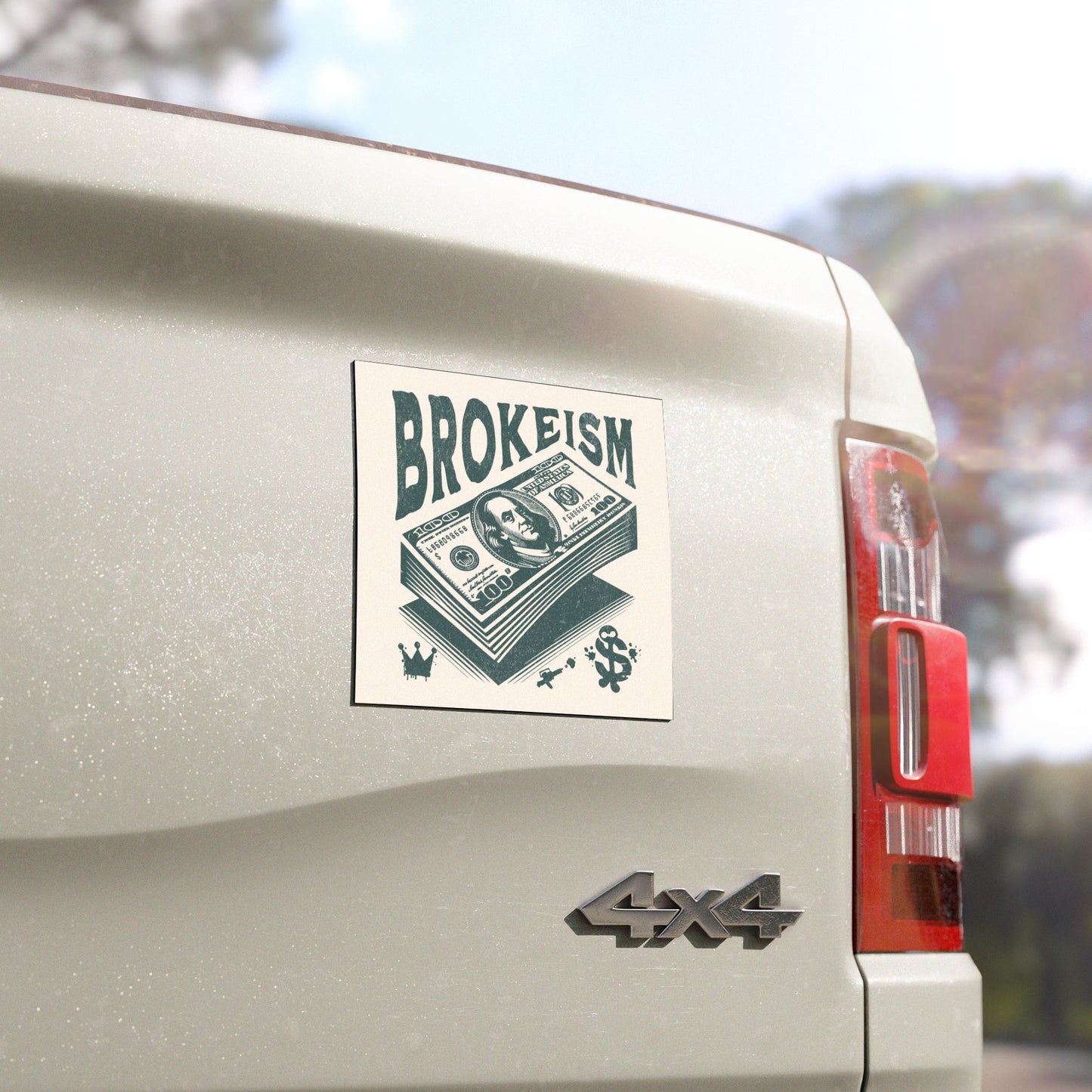 “Brokeism” Car Magnet - Broke & Dreamin' Magnets