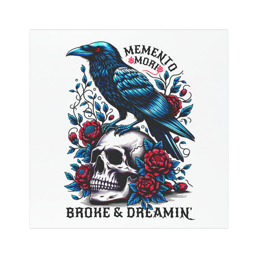 "Memento Mori” Car Magnet - Broke & Dreamin' Magnets